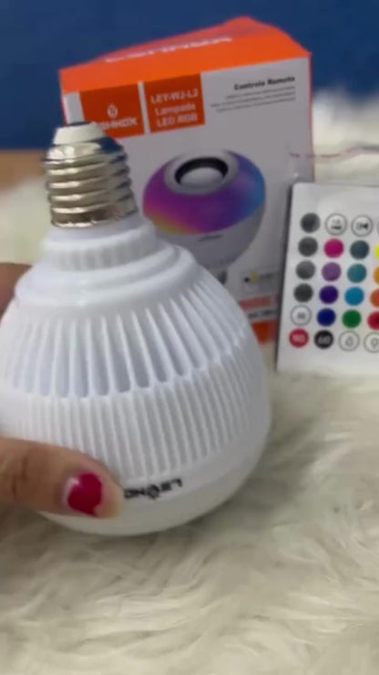 Lampada Bluetooth De Led Caixa De Som C Controle